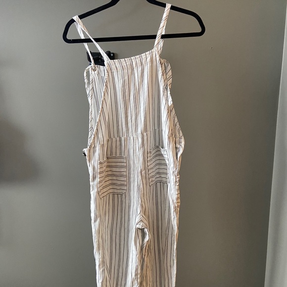 White Striped Overalls - Picture 3 of 4